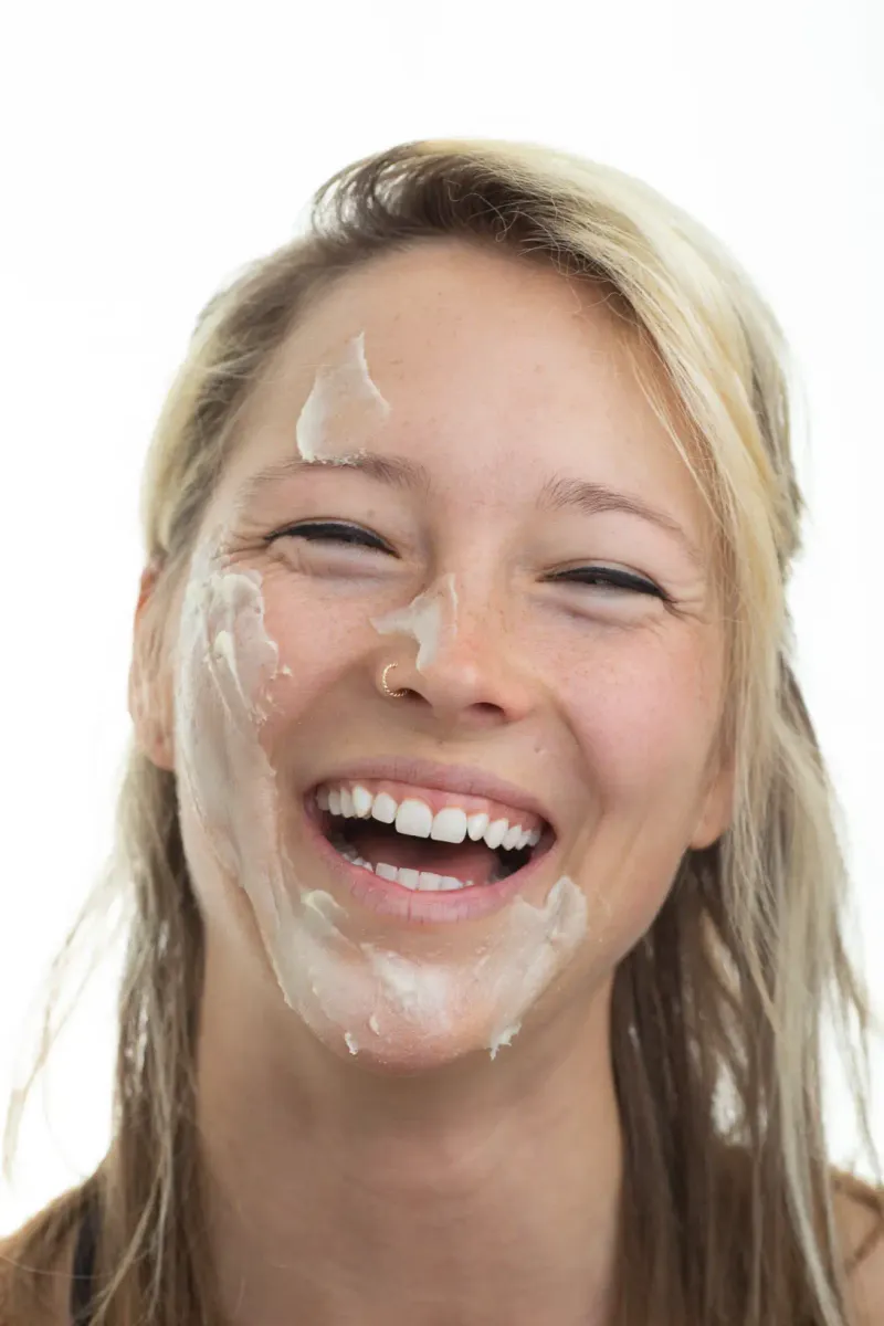 Close-up texture photography of natural skincare product