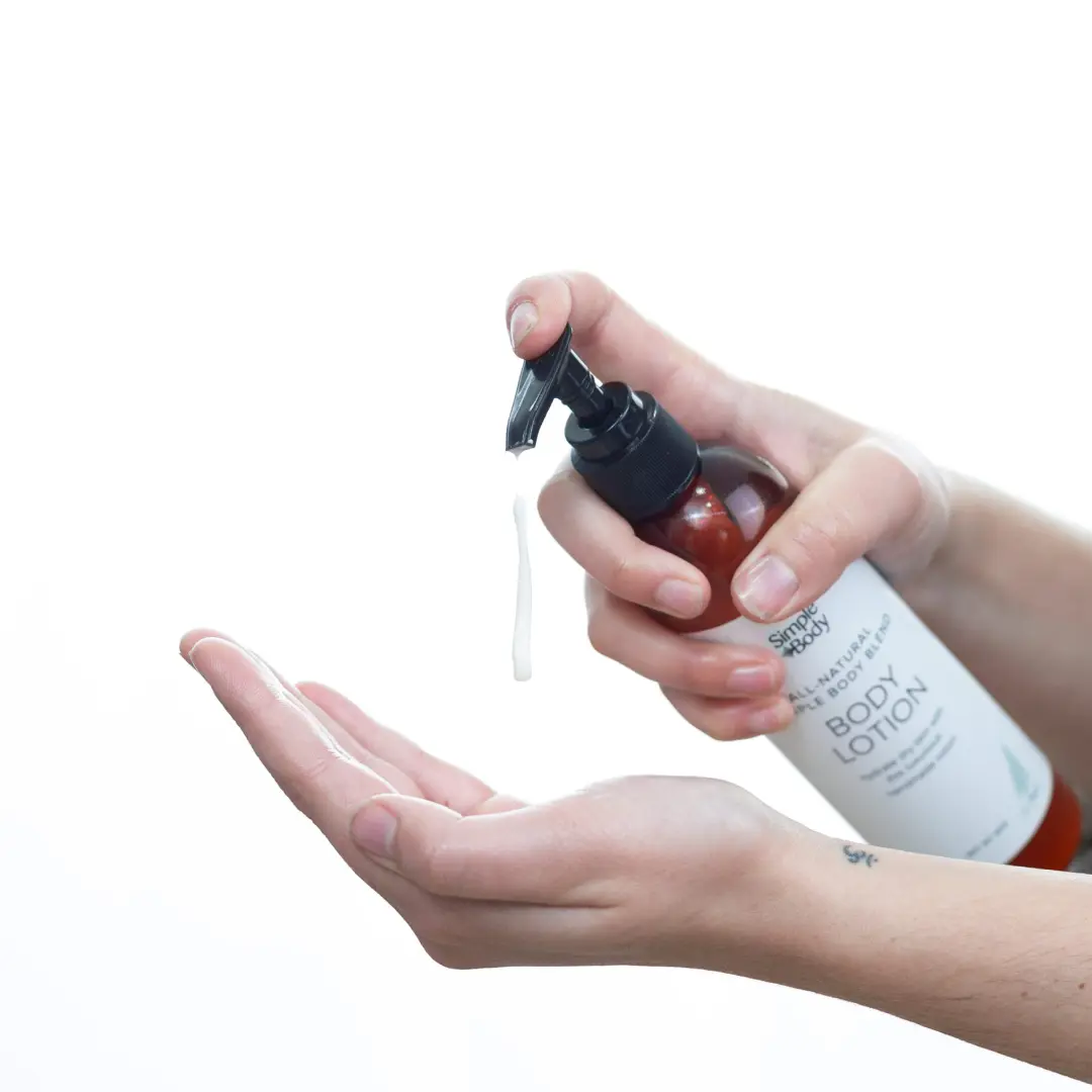 Simple Body skincare product on natural background