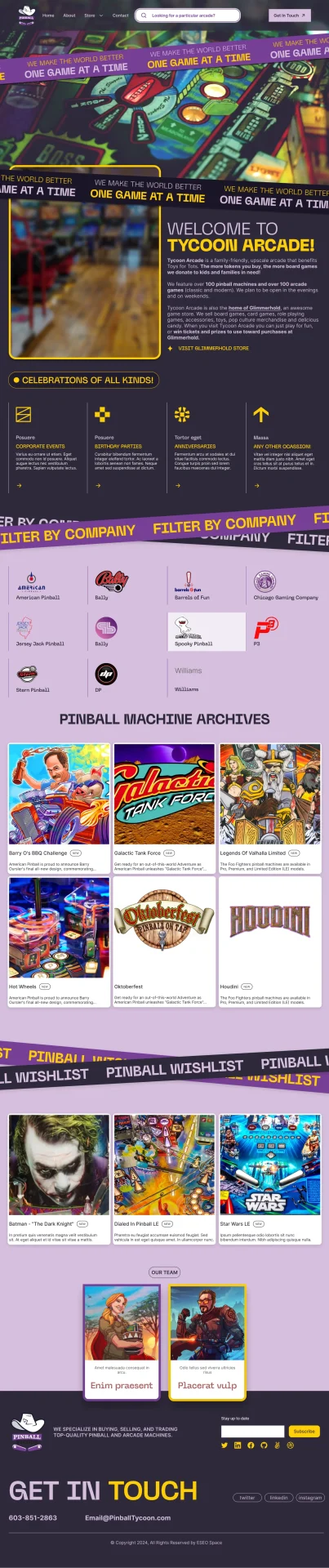 Tycoon Games board game e-commerce designed by DMS with Everdell featured, whimsical fantasy-themed design and product catalog