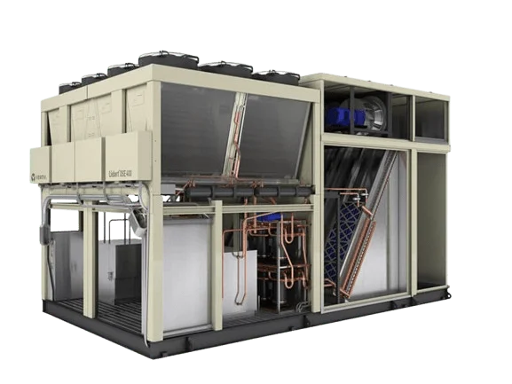 Close-up of CryogenX4 product application on industrial HVAC equipment