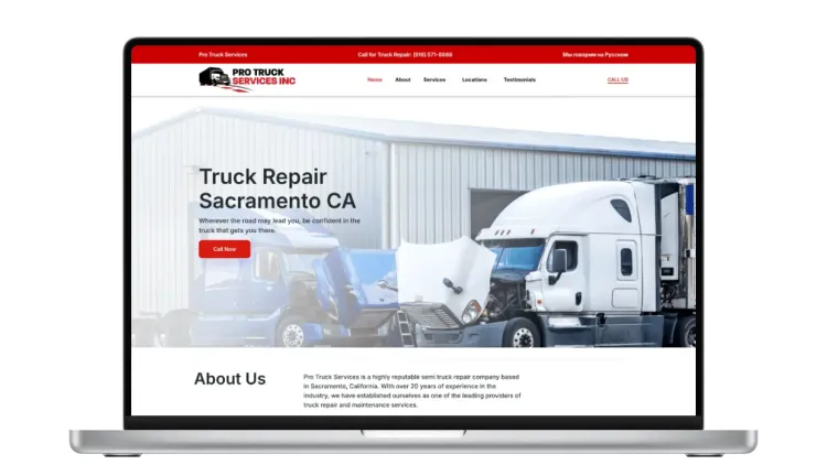 Website Design and Local SEO for Truck Repair in Sacramento, CA