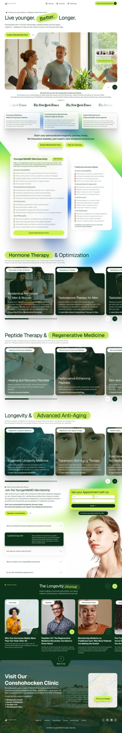 Younger Me MD new website design walkthrough